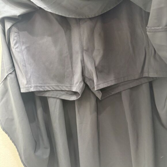 Womens Black Skirt Size Large Workout Festival Gym Walking Hi-LO Ruffle - Picture 4 of 5